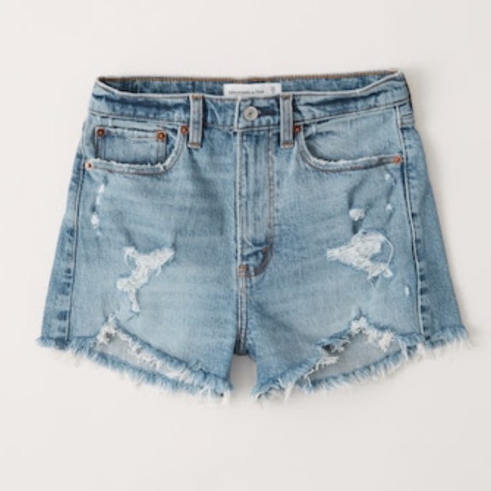 Abercrombie high rise mom shorts